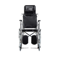 Silla de Ruedas Plegable Manual de Acero Inoxidable de Alta Calidad para Uso Hospitalario y Recuperación, Marca Medco