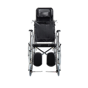 Fauteuil roulant manuel pliable en acier inoxydable de haute qualité Medco pour usage hospitalier et de réadaptation - Product Image 3