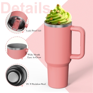 Nouvelle tasse de voyage de concepteur <span class=keywords><strong>gobelet</strong></span> rose en acier inoxydable étanche avec tasse à café sous vide à double couche brevetée - Product Image 6
