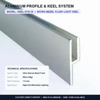 Profilé en aluminium blanc enduit pour cadre de boîte à lumière Cabo, longue durée de vie, fixation latérale pour boîtier de boîte à lumière à film souple