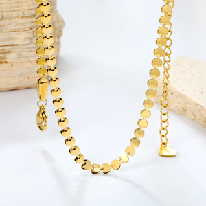 Collar de metal minimalista para mujer, accesorio de cadena lisa unisex, uso diario, diseño geométrico NE2F4401S NE2F4901G - Product Image 2