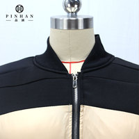 Femmes léger à manches longues col montant fermeture éclair recadrée bouffant matelassé Baseball veste manteau Baggy court chaud doudounes