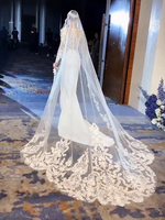 Mariée Robe De Mariée Voile Fantaisie Broderie Ins Long et Grand Traînant Français Dentelle Couverture De Mariée Ivoire Voile