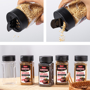 <span class=keywords><strong>275ml</strong></span> 9oz nhà bếp vuông pet chai nhựa gia vị container và gia vị bột Lọ Muối hạt tiêu Shaker chai bao bì - Product Image 6
