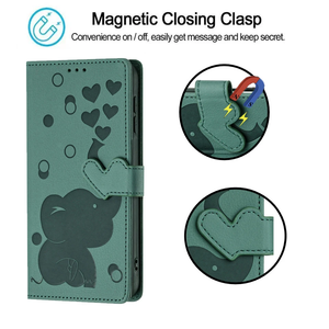 Amour Éléphant Chat Flip Étui En Cuir pour Samsung Galaxy A05S A13 A14 A15 A16 A23 A24 A25 A32 <span class=keywords><strong>A33</strong></span> A34 A35 A52 A53 A54 A55 5G Couverture - Product Image 5