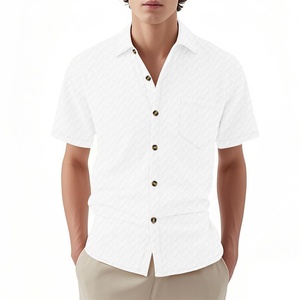 2025 verano Europeo Americano hombres camisa Casual nueva tendencia Slim Fit transpirable para Polo popelina tela al por mayor - Product Image 6