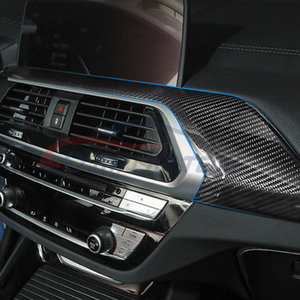 Para <span class=keywords><strong>BMW</strong></span> 2018-2020 <span class=keywords><strong>X3</strong></span> <span class=keywords><strong>G01</strong></span> X4 G02 LHD, pegatina embellecedora para interiores de coche de fibra de carbono, cubierta embellecedora para manija de panel de puerta - Product Image 5