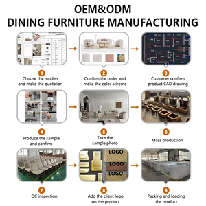 Ensemble de <span class=keywords><strong>mobilier</strong></span> de <span class=keywords><strong>restaurant</strong></span> commercial moderne de luxe, canapé en cuir et verre métallique, stand de restauration rapide, table et chaises en marbre - Product Image 5