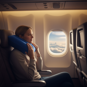 Almohada de Viaje Inflable Flocada 43X28 con Relleno de PVC para una Relajación Cómoda en Movimiento - Product Image 3