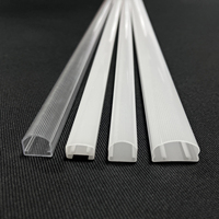Diffuseur de lumière rigide pour bande LED, boîtier isolé, ignifuge, transmission uniforme de la lumière, compatible avec les bandes LED rigides de 12 mm