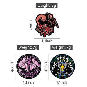 เข็มกลัดดอกไม้รูปค้างคาวเคลือบรูปค้างคาวน่าขนลุกค้างคาวเที่ยงคืนเข็มกลัดติดปกเสื้อของขวัญวันฮาโลวีนขายส่ง - Product Image 6