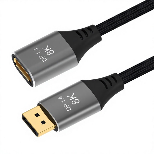 8K 60Hz DP Extension Cable Male to Female DP1.4 Version 4K 144HZ for HD Computer Adapter for Personal Computers