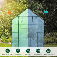 Mini Invernadero Económico Tipo Túnel de Polietileno Resistente a los Rayos UV con Recubrimiento de Polvo de Acero Galvanizado Ecológico para Jardín