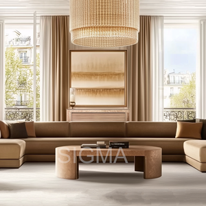 इतालवी अतिसूक्ष्मवाद मास्टर डिजाइन टिकाऊ आरामदायक सोफे अनुदैर्ध्य कमरे के अपार्टमेंट के लिए अनुकूलित मॉड्यूलर - Product Image 3