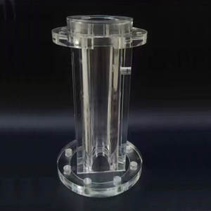 Bridas de tubo de acrílico personalizables, sellos de precisión CNC PMMA, servicios de perforación, conexiones roscadas, estable UV - Product Image 6