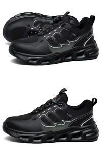 Zapatos DE SEGURIDAD unisex con punta de composite antideslizante, transpirable, resistente al desgaste, suela de goma, entresuela antiperforación con cordones, uso de fábrica - Product Image 3