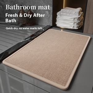 Alfombrilla de suelo de fácil cuidado de secado rápido antideslizante de lino de Color sólido transfronterizo para <span class=keywords><strong>Amazon</strong></span> alfombrilla absorbente para puerta de <span class=keywords><strong>baño</strong></span> para el hogar - Product Image 2