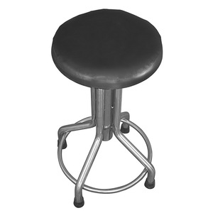 Spiral Lifting Round <b>Stool</b> Stainless Steel Four Legs With Wheels <b>Adjustable</b> <b>Height</b> For Bar Use - Product Image 3