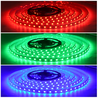 Bande lumineuse LED flexible RGB 5050 DC12V 24V 10mm 5M 60 LED/mètre IP20