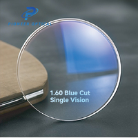 Lentilles optiques Pioneer 1.56 1.60 1.67 1.74 anti-lumière bleue, verres correcteurs UV420 à vision simple, haute correction CYL