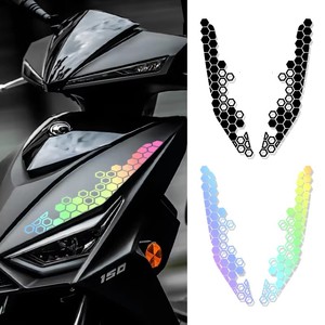 Motorfiets Honingraatstickers Reflecterende Stickers Multicolor Decoratieve <span class=keywords><strong>Sticker</strong></span> Motor Bumper Ornament Modificatie Accessoires - Product Image 4