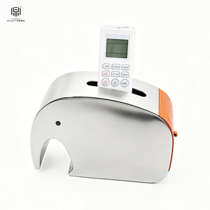 Boîte à mouchoirs en cuir en forme d'éléphant, en acier inoxydable 304, pour la maison et le bureau - Product Image 4