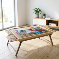 Table de puzzle en bois personnalisable avec tiroirs de rangement, plateau de puzzle pliable et portable, adapté aux loisirs créatifs des adultes et des adolescents