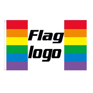 Spanduk bendera produsen pengiriman cepat Negara pemilihan perusahaan iklan olahraga sesuai pesanan 3x5ft bendera