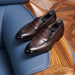 รองเท้าโลฟเฟอร์ทรงเหลี่ยมสำหรับผู้ชาย ดีไซน์ทันสมัย ใช้งานได้หลากหลาย ระบายอากาศได้ดี น้ำหนักเบา แบบผูกเชือก พื้นรองเท้ากันลื่น เหมาะสำหรับใส่ทำงานหรือลำลอง - Product Image 2