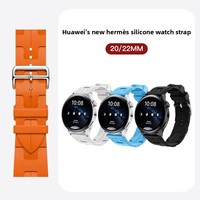 Bracelet de montre en silicone à boucle rapide motif H pour GT3/4/5/6 et Watch567 Herms