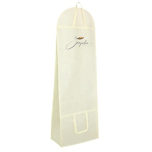 Bolsa de embalaje de polvo para Vestido largo de novia, traje de color marfil con logotipo personalizado - Product Image 1