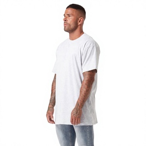 OEM 100% Cotton Men <b>Extended</b> Neck t <b>Shirt</b> Heavyweight Luxury Oversized Drop Shoulder Custom Print Boxy Blank t <b>Shirt</b> for Men - Product Image 5