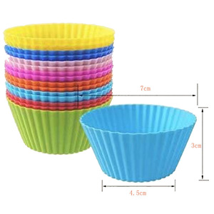 Moldes de Silicona para Cupcakes de Grado Alimenticio, Reutilizables, Antiadherentes, Coloridos, Aptos para Horno y Freidora de Aire, Herramientas de Repostería - Product Image 6