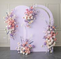 Arche de mariage blanche personnalisée en PVC Chiara, support mural durable pour scène événementielle et décoration florale