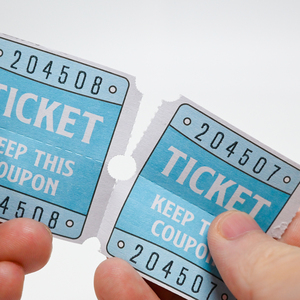 Rouleaux de billets de tombola à double perforation de 2x2 pouces, billets de coupon perforés bleus avec numéro unique à 6 chiffres, 250 billets par rouleau - Product Image 3