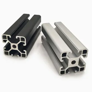 Small Batch 6063 T Slot Industrielle schwarze Aluminium profile xtrusion mit niedrigem MOQ für Aluminium rahmens ystem