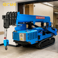 Mini-grue araignée électrique télécommandée, auto-propulsée, avec flèche télescopique, capacité de levage de 3 à 5 tonnes, compacte et mobile