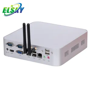 ELSKY Fanless Mini Pc Linux HD4000 With Motherboard For Android Smart Tv Box QM9600 Dual Core I3-6100U HD510 SATA3.0 SSD