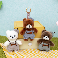 En gros Porte-clés en peluche Ours Teddy artiste de dessin animé, Peluches Ours Teddy mignonnes, Pendentifs pour sacs d'enfants, Jouet animal en peluche