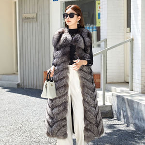 <span class=keywords><strong>Chaleco</strong></span> elegante de piel de zorro para mujer, ropa exterior informal larga de invierno con estilo informal, a la moda de zorro <span class=keywords><strong>Chaleco</strong></span> de <span class=keywords><strong>pelo</strong></span>, chalecos y chalecos - Product Image 4