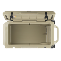 Glacière rigide rotomoulée moderne grande capacité, écologique, de qualité alimentaire, avec trou de drainage, roues, résistante aux intempéries et aux chocs