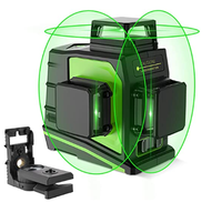 Pro Huepar GF360G Rechargeable, Mode d'impulsion extérieure multi-lignes, faisceau vert 3D 12 lignes croisées niveau Laser rotatif