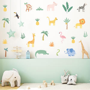 חינוך דבק עצמי קישוט נשיקה לחתוך עמיד למים pvc קיר בעלי חיים מודבק קריקטורה צבעוני גרפיטי קיר חדר שינה מדבקה - Product Image 3