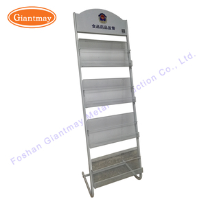 Floor Standing Portable Folding Metal <strong>Commercial</strong> Book Shelf <strong>Magazine</strong> Modern Display <strong>Rack</strong> - Product Image 4