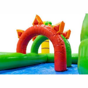 Aire de jeux aquatique gonflable avec mur d'escalade et équipements sportifs pour usage commercial, style <span class=keywords><strong>Dinoworld</strong></span> - Product Image 4