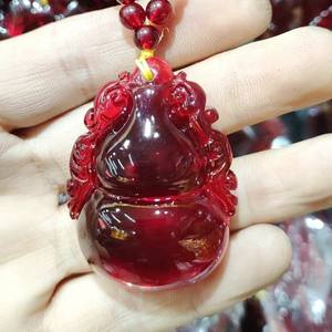 เครื่องประดับที่ดีสร้อยคอจี้อำพันเลือดเครื่องประดับแฟชั่นผู้ชายผู้หญิงสร้อยคออำพันสีแดงบอลติกธรรมชาติของขวัญ - Product Image 3