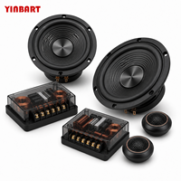 Kit de haut-parleurs 2 voies en caoutchouc et métal YINBART, ensemble de woofers et de tweeters avec module de contrôle des basses et des aigus pour système audio domestique