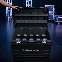Estuche de transporte para iluminación de escenario a prueba de agua IP65 Tsunami, moldeado por inyección, con ruedas, para equipo de audio DJ.