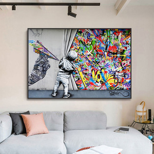 Art de rue abstrait toile peinture drôle singe Graffiti affiche mur Art photo décor à la maison Pop Art peintures - Product Image 4