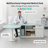 Ensemble de bureau minimaliste pour médecin, table de travail en mélamine, mini tiroir, bureau de clinique réglable, chaise de bureau à domicile, ensemble de chaise de direction